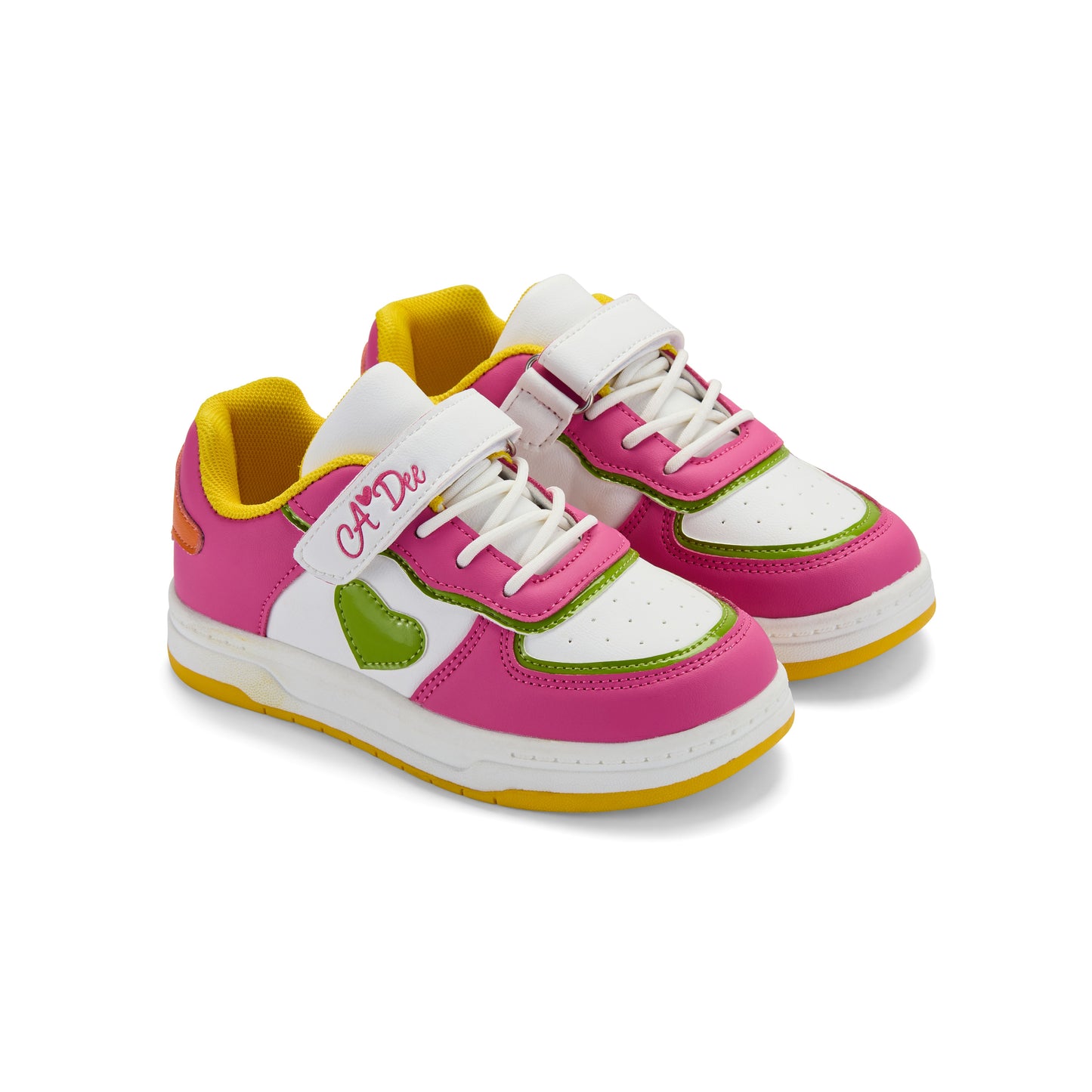 A Dee DNK Bright Pink Heart Trainers