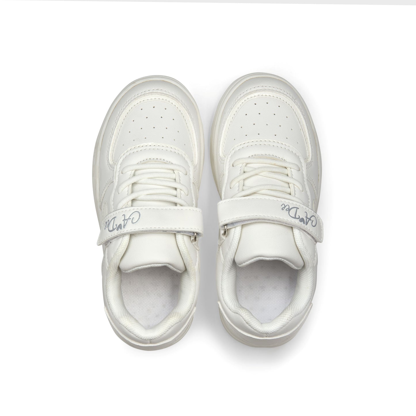 A Dee DNK White Heart Trainers
