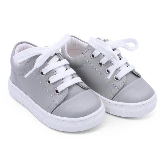 Borboleta Santiago Grey Leather Trainers