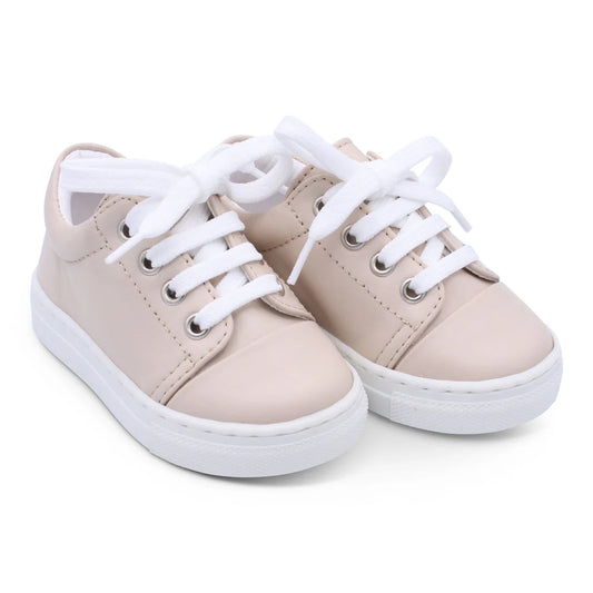 Borboleta Santiago Nude Leather Trainers