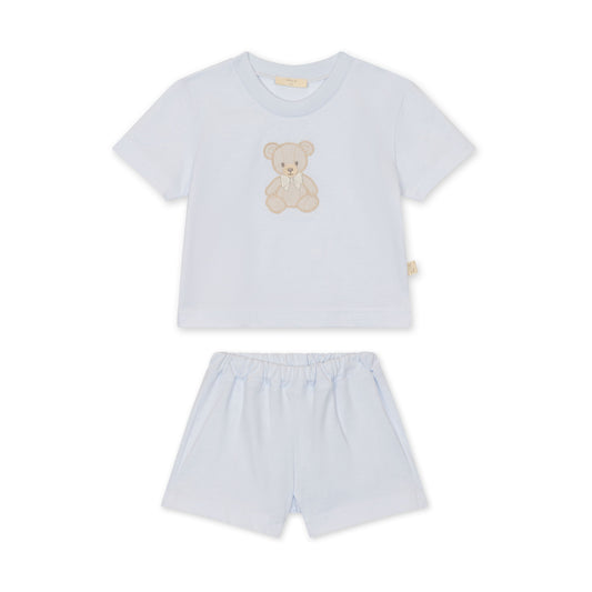 Baby Gi Blue Teddy & Me Cotton Short Set