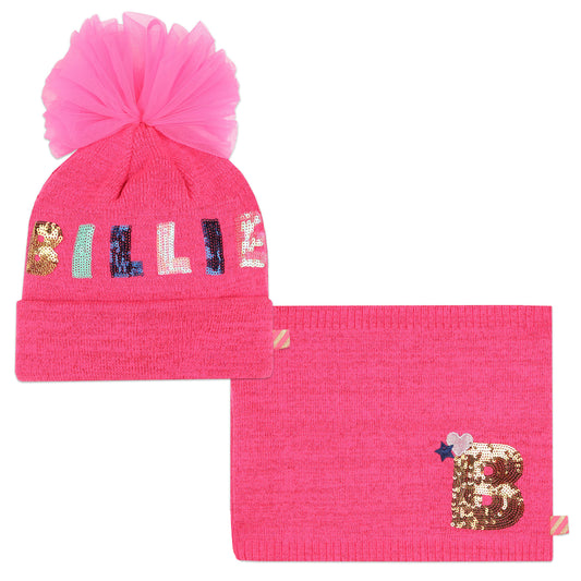 Billieblush Pink Hat & Snood Set