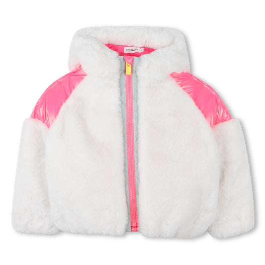 Billieblush White Borg Fleece Jacket