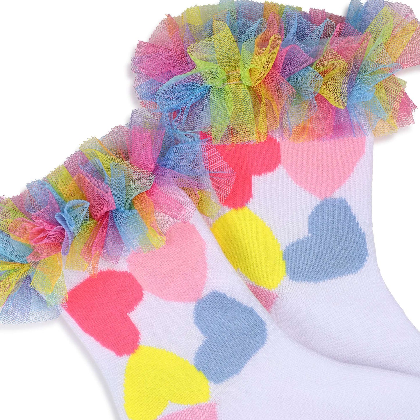 Billieblush White Tulle Ankle Socks