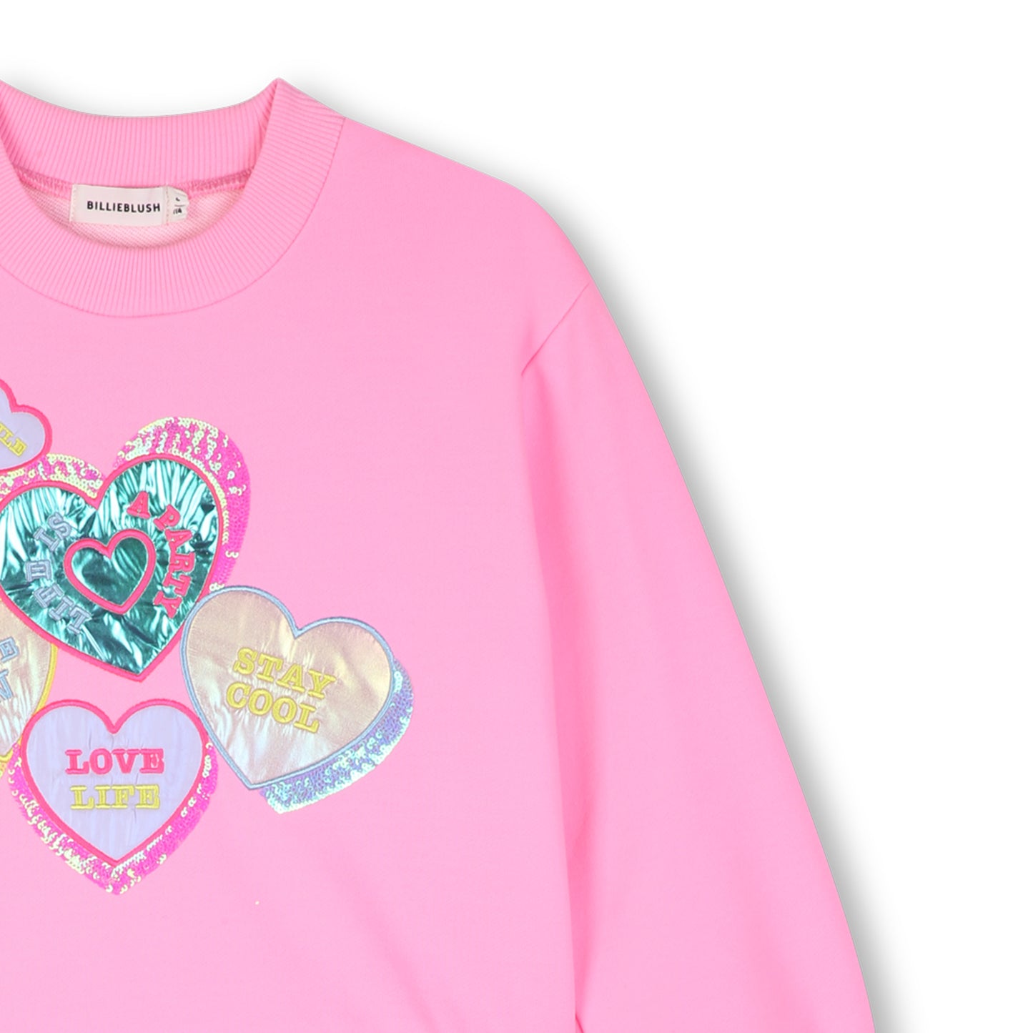 Billieblush Pink Love Heart Embellished Dress
