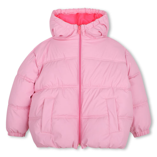 Billieblush Pink Logo Puffer Coat