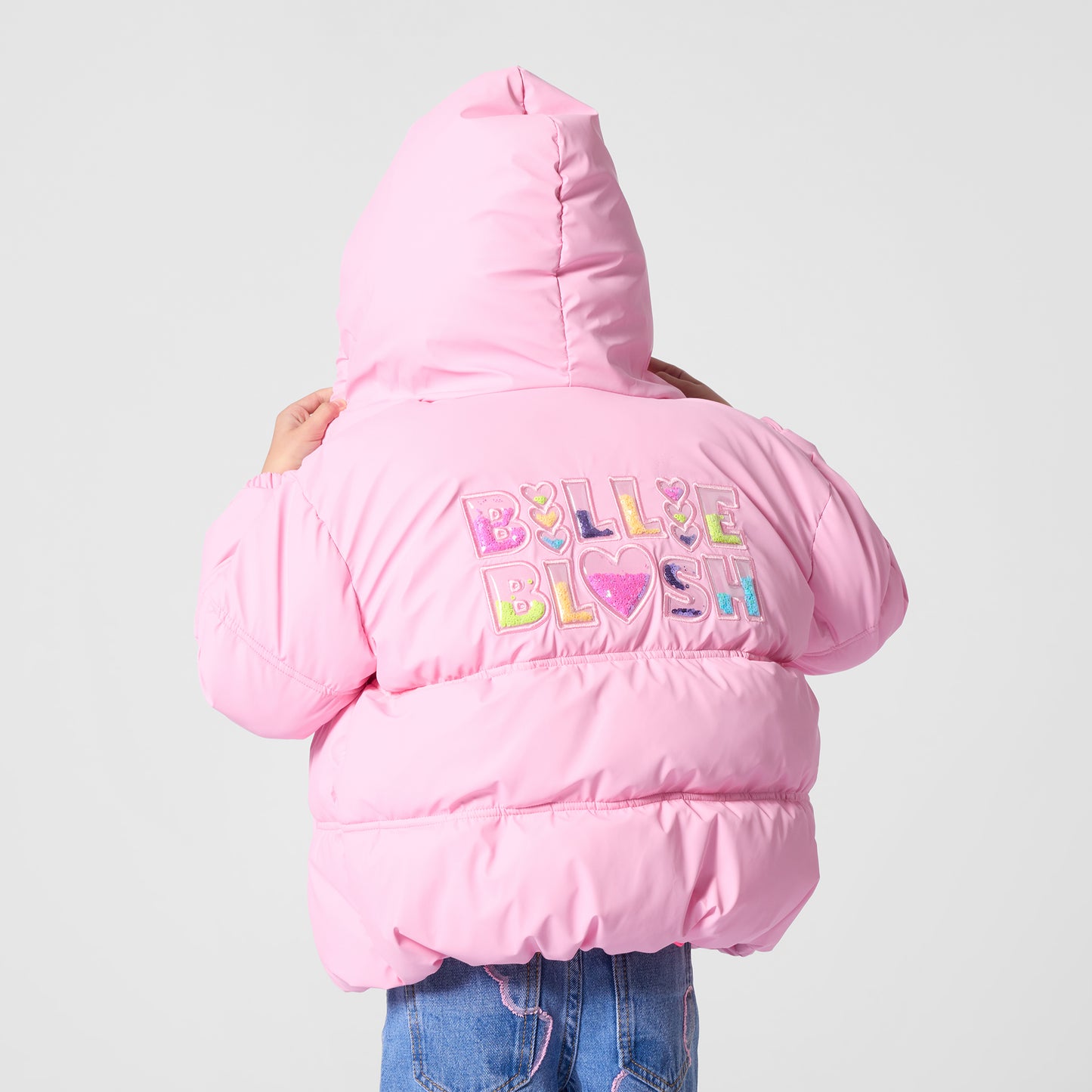Billieblush Pink Logo Puffer Coat