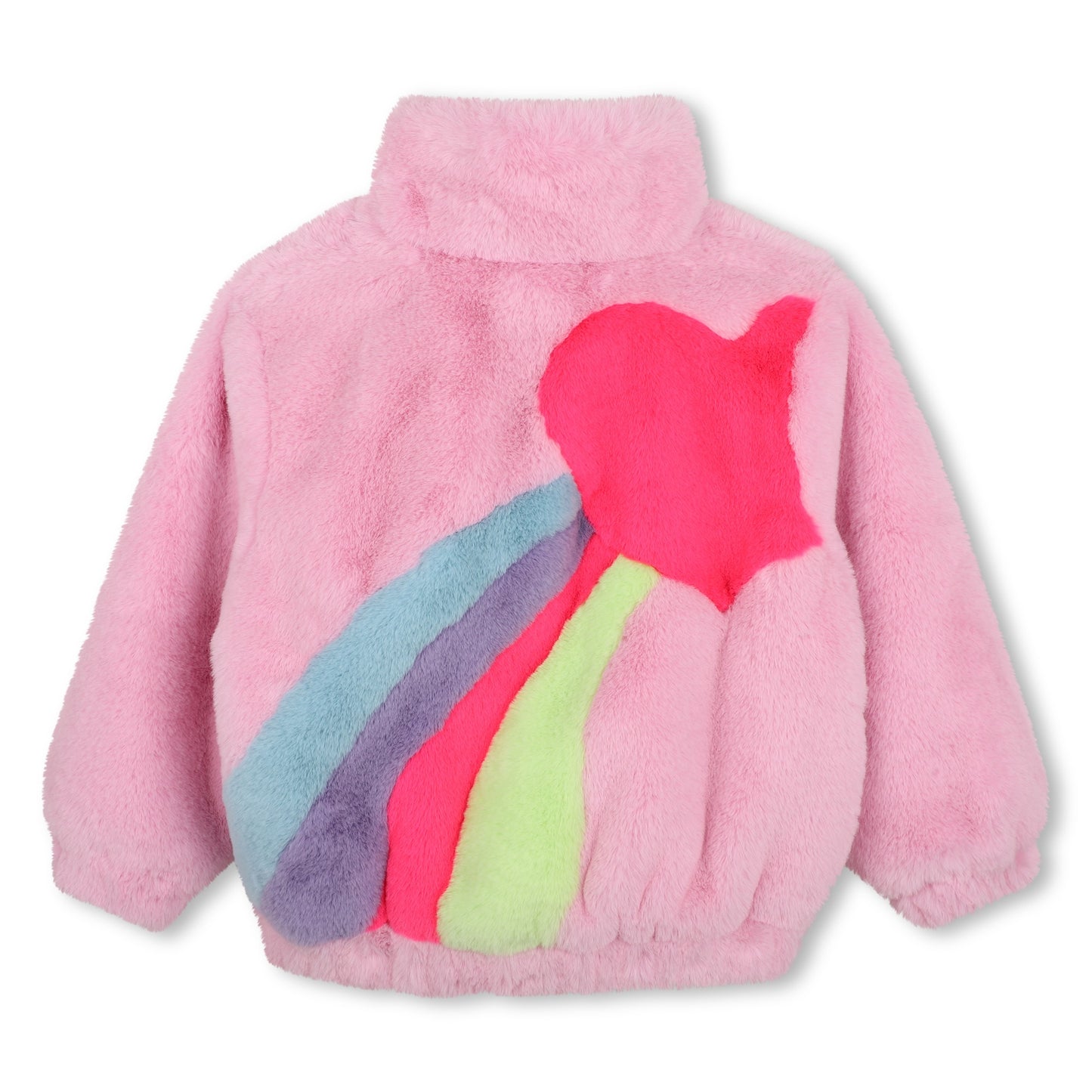 Billieblush Pink Rainbow Fluffy Jacket