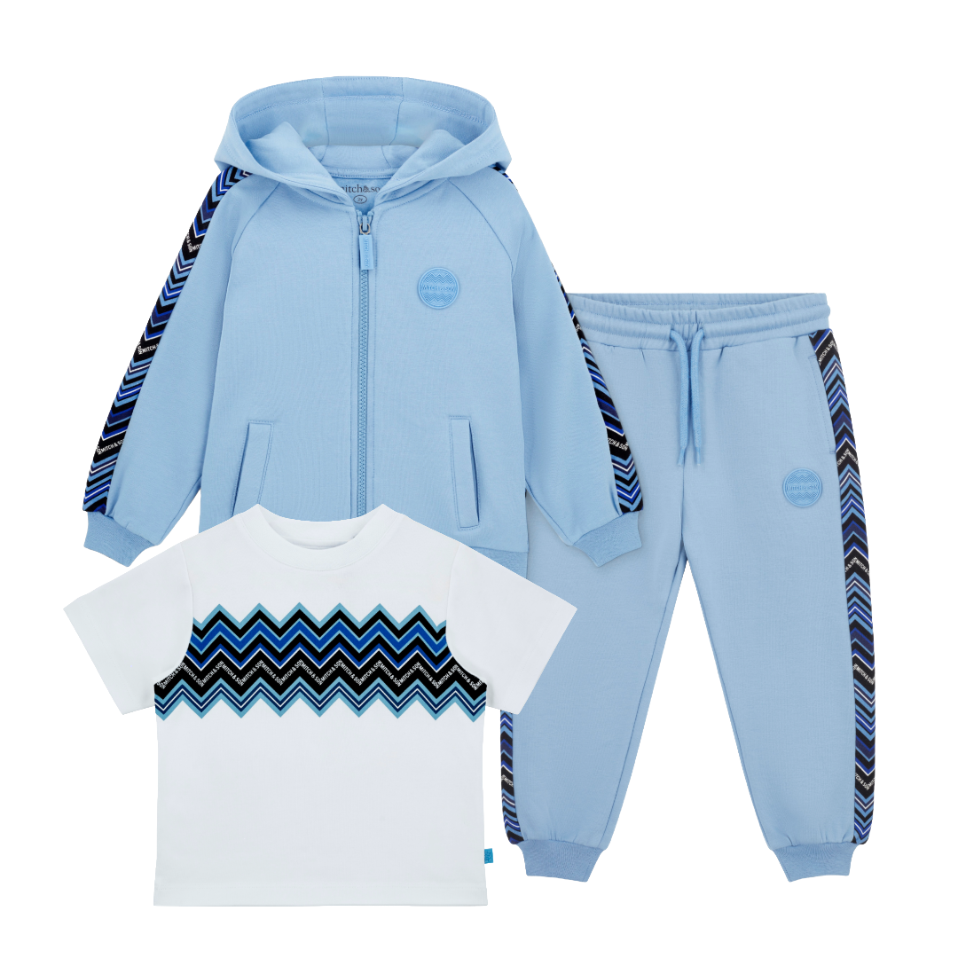 Mitch & Son Warren/Wallace Blue 3pc Tracksuit
