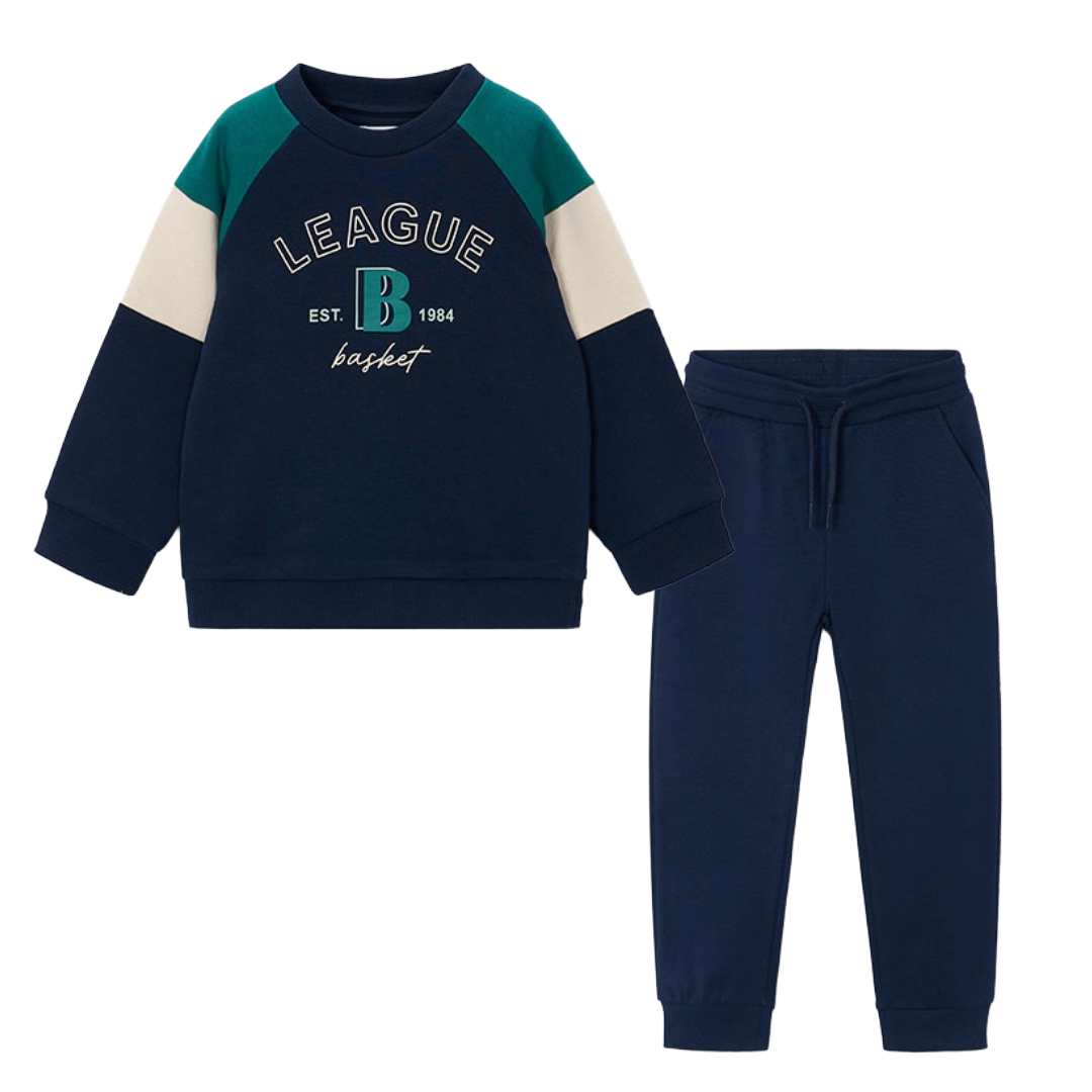 Mayoral Navy & Green League Tracksuit