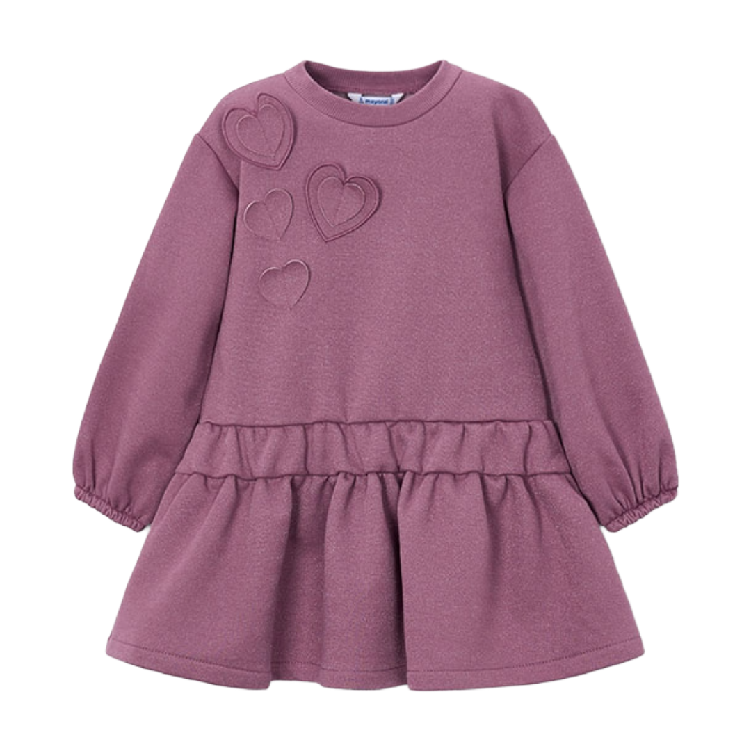Mayoral Mauve Heart Frill Dress