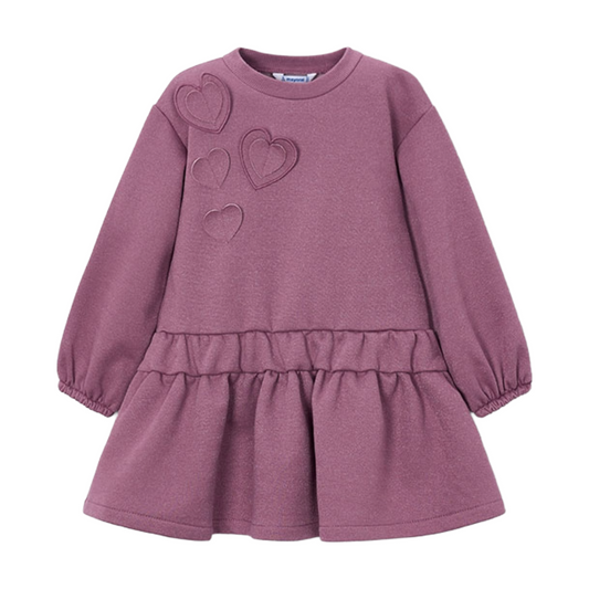 Mayoral Mauve Heart Frill Dress