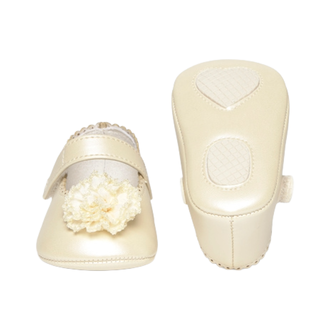 Mayoral Newborn Cream Soft Sole Shoes 9159