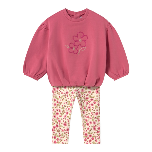 Mayoral Baby Girls Pink Floral Sweater Set