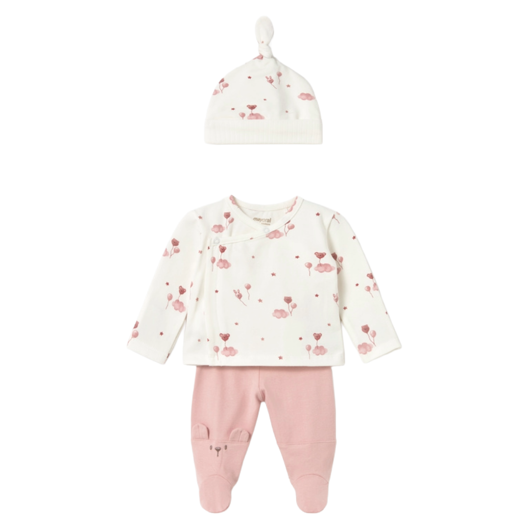 Mayoral Newborn Pink Teddy 3pc Gift Set 2517
