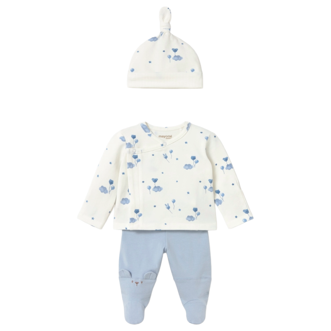 Mayoral Newborn Blue Teddy 3pc Gift Set 2517