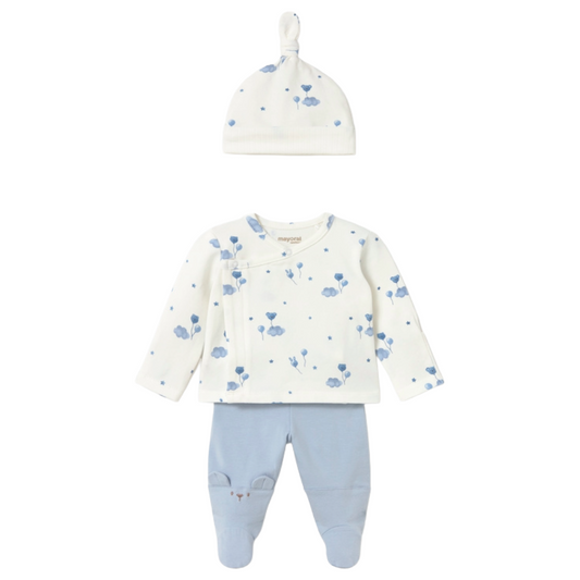 Mayoral Newborn Blue Teddy 3pc Gift Set 2517