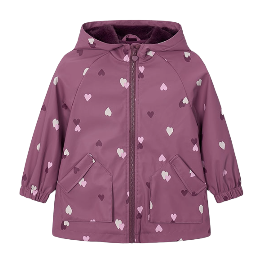 Mayoral Mauve Multi Heart Raincoat