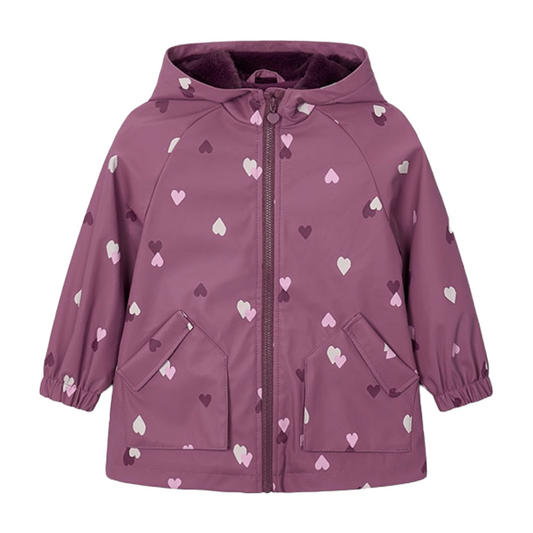 Mayoral Mauve Multi Heart Raincoat