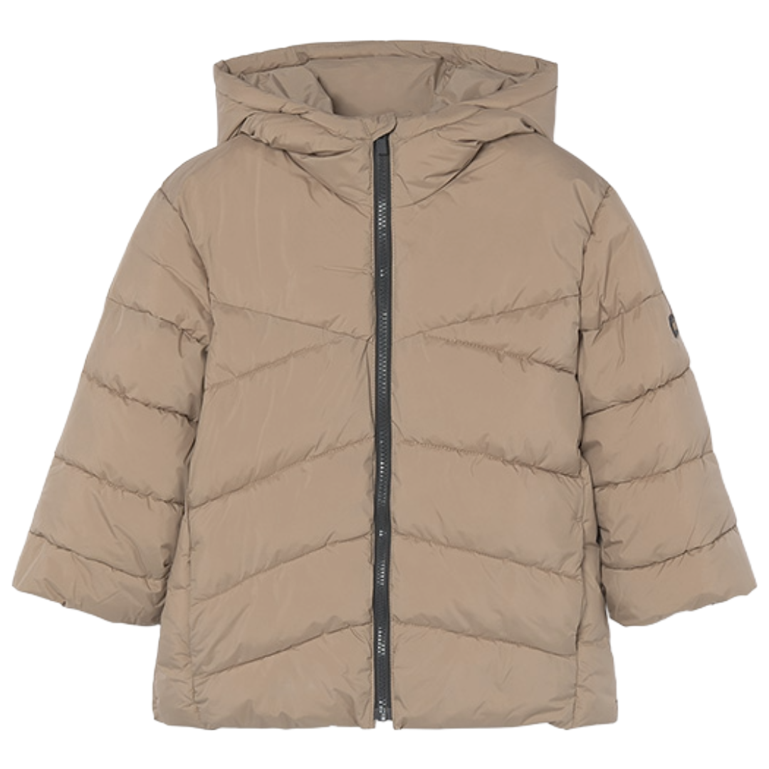 Mayoral Stone Beige Long Padded Coat