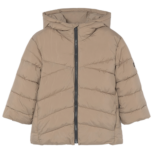 Mayoral Stone Beige Long Padded Coat