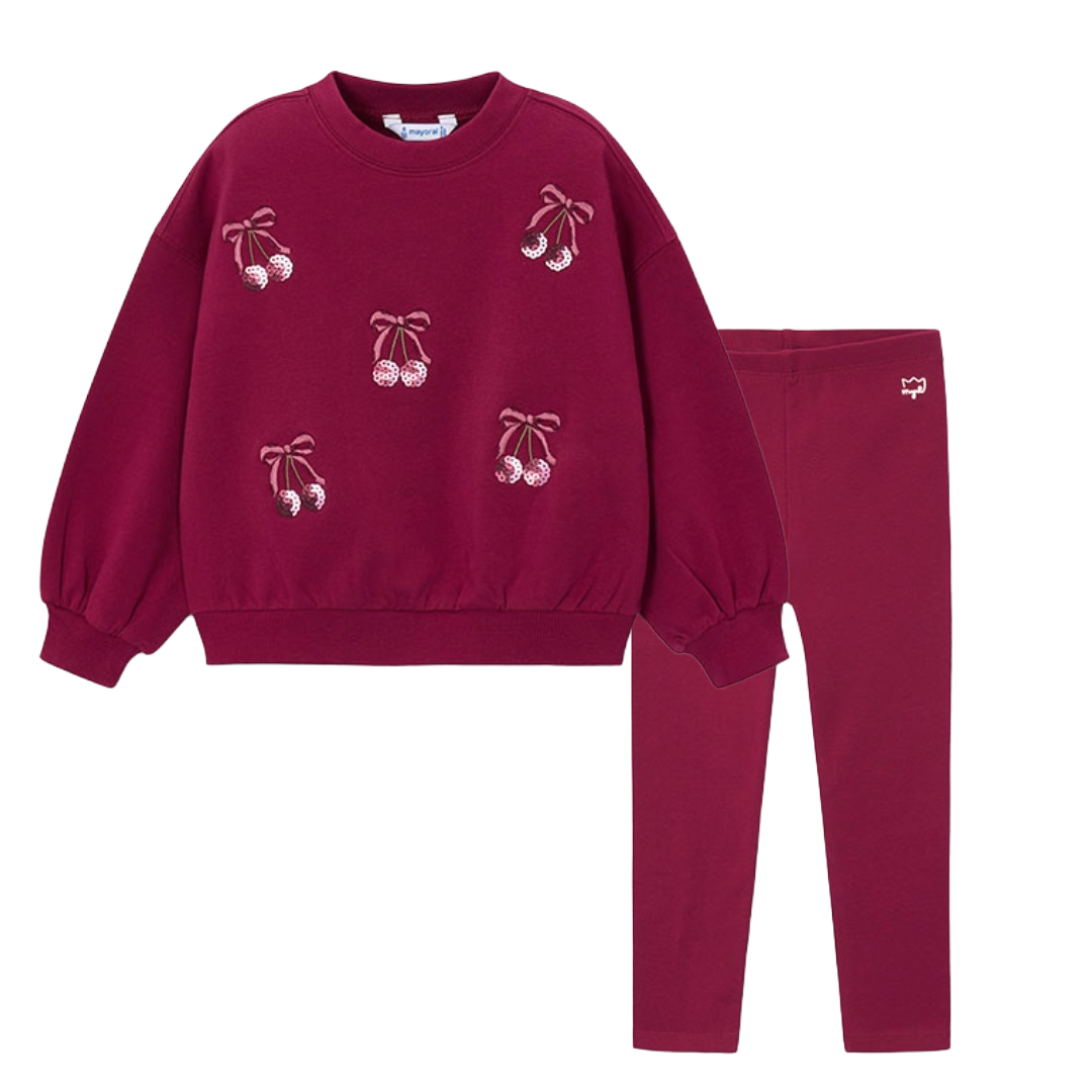 Mayoral Cherry Sweater Legging Set