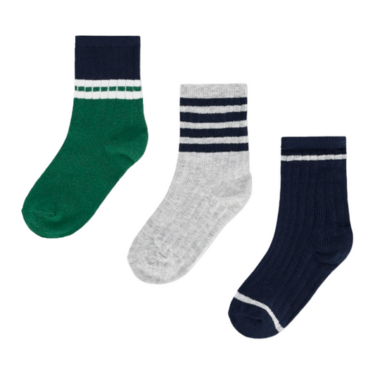 Mayoral Green & Navy 3 Pack Socks