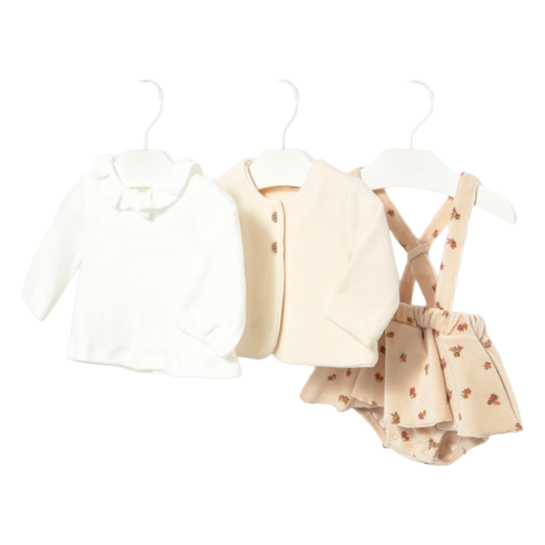 Mayoral Newborn Neutral Floral 3pc Set 2830