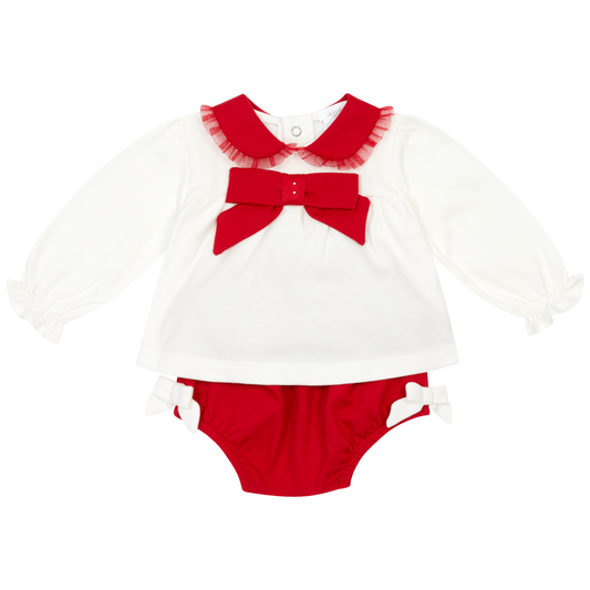 Deolinda Cream & Red Bloomer Set 26728