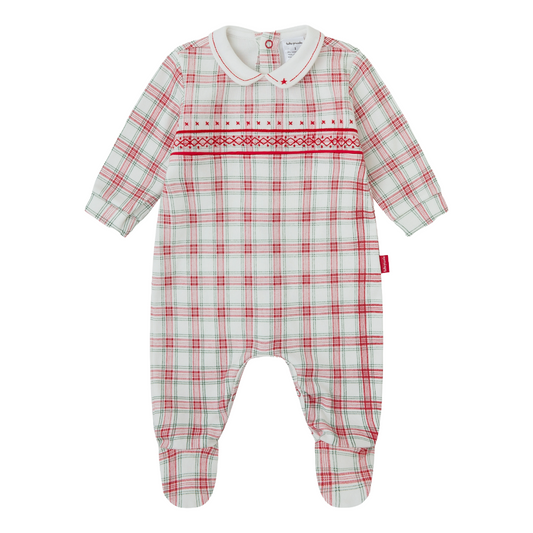 Tutto Piccolo Red Check Unisex Baby Grow Boxset 2406