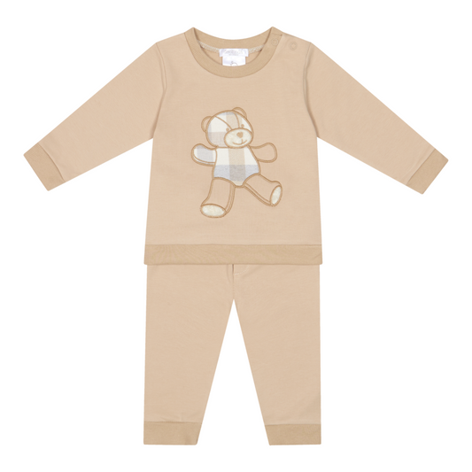 Deolinda Beige Teddy Check Tracksuit 26903
