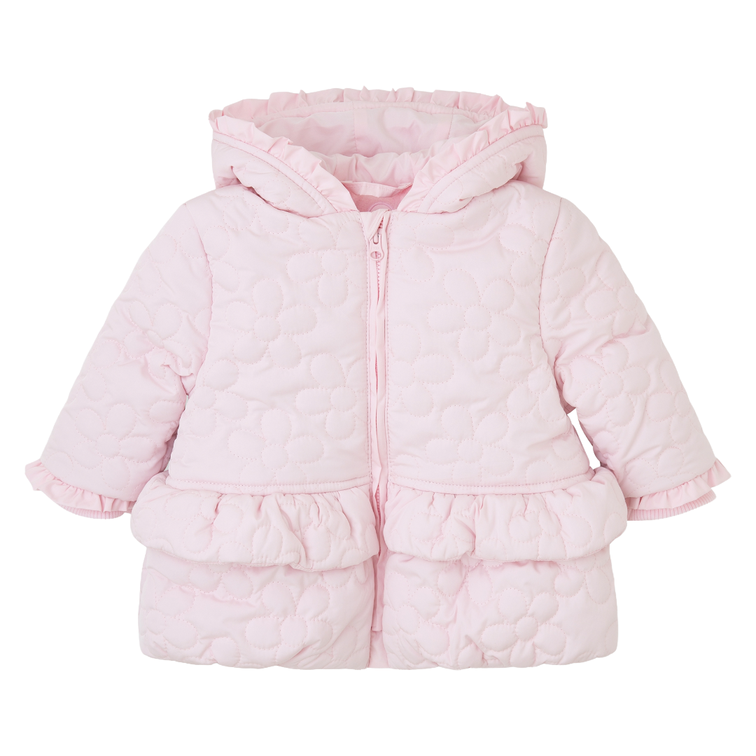 Tutto Piccolo Pink Padded Flower Coat 2559