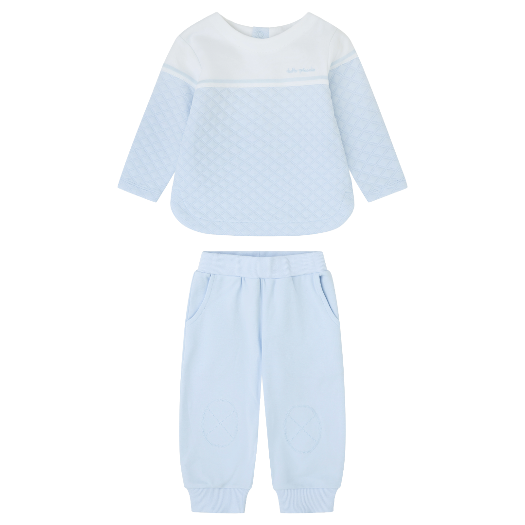 Tutto Piccolo Blue & White Quilted Tracksuit 2701