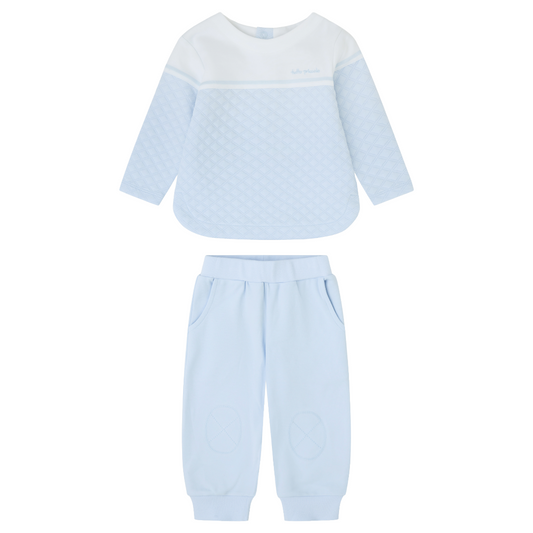 Tutto Piccolo Blue & White Quilted Tracksuit 2701