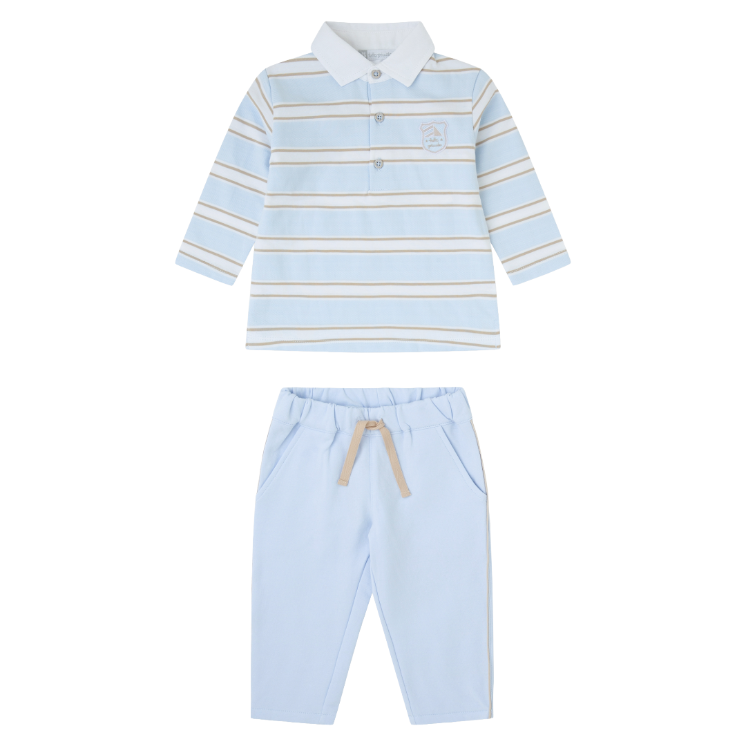 Tutto Piccolo Blue Stripe Polo Tracksuit 2703