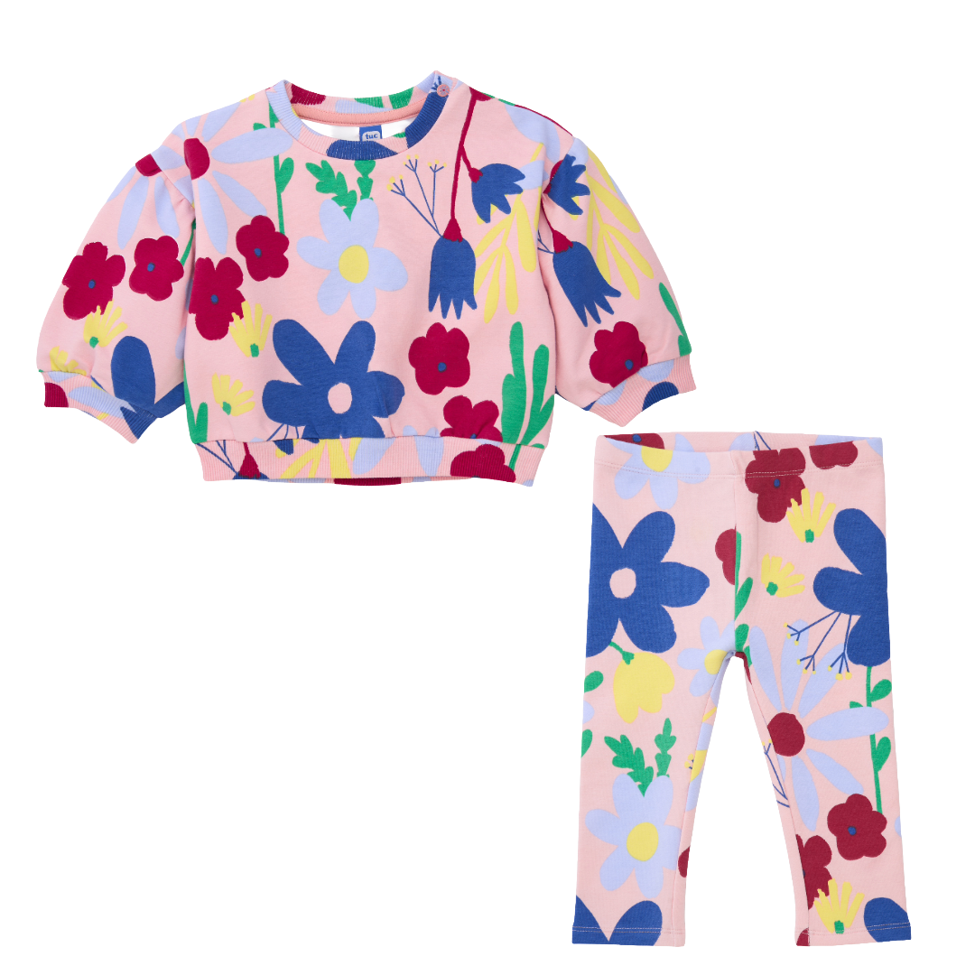 Tuc Tuc Pink Floral Sweater Legging Set