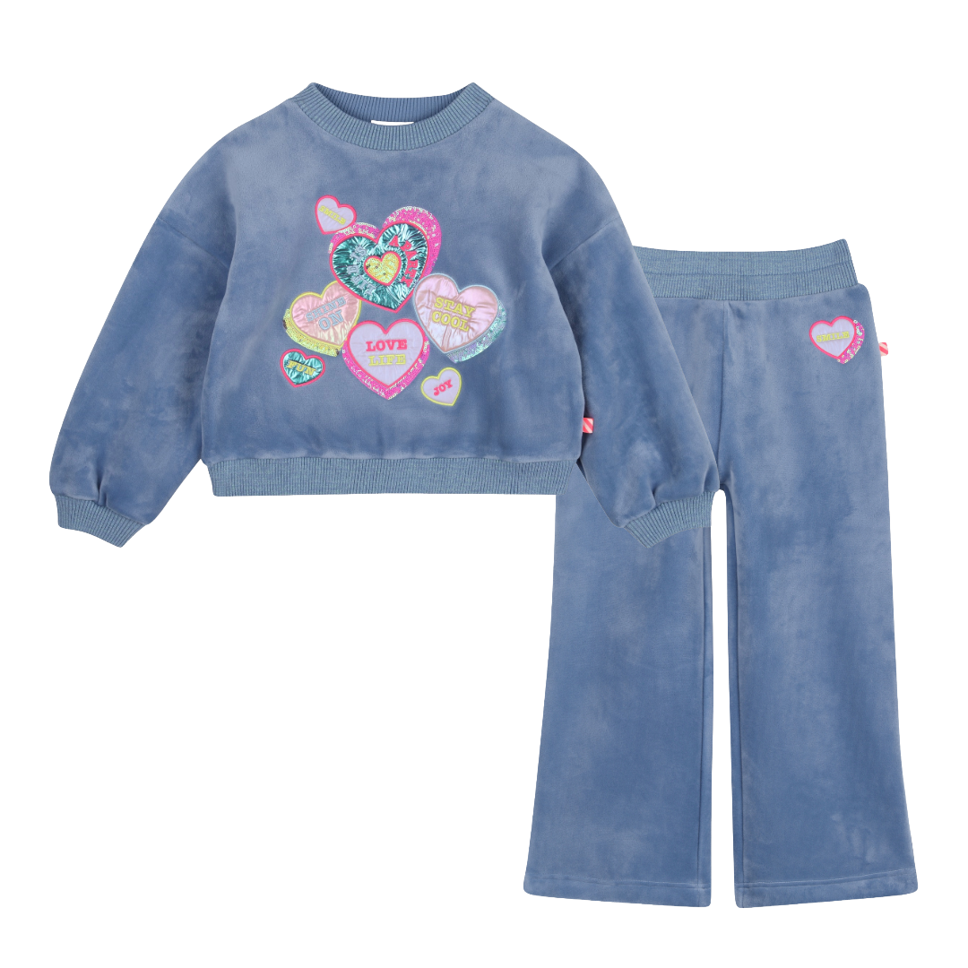 Billieblush Love Heart Velour Tracksuit