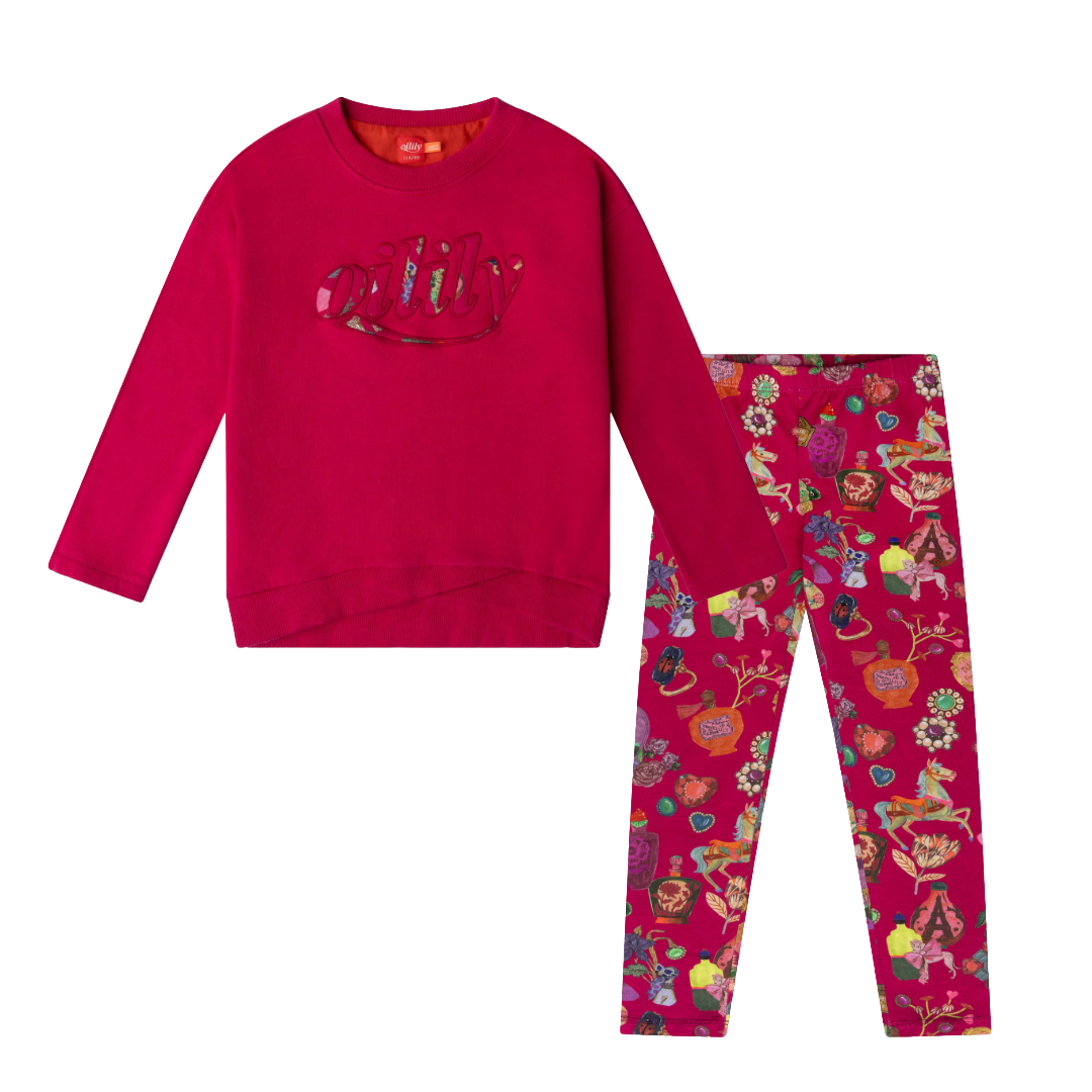 Oilily Heureux & Peppy Logo Legging Set