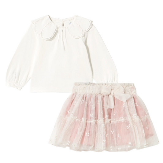 Mayoral Baby Girls Pink Tulle Skirt Set