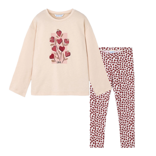 Mayoral Red Heart Legging Set 4005/4716