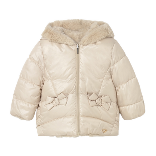 Mayoral Baby Girl Cream Reversible Coat 2435