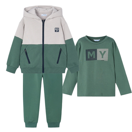 Mayoral Green Zip 3pc Tracksuit 4426/173/725