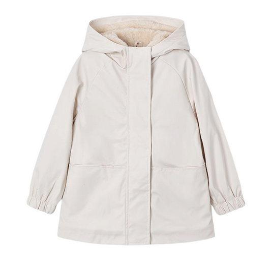 Mayoral Cream Soft Fleece Raincoat 4450