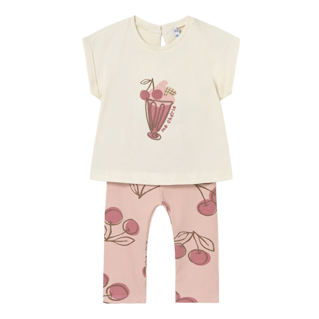 Mayoral Baby Girl Cherry Headband Legging Set