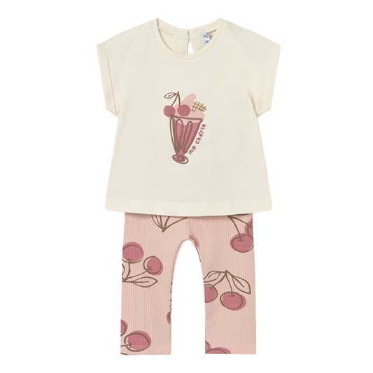Mayoral Baby Girl Cherry Headband Legging Set