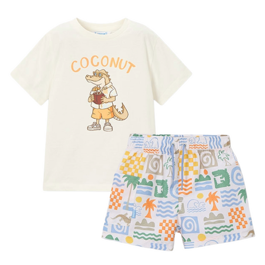 Mayoral Coconut Multi Swim Short Set