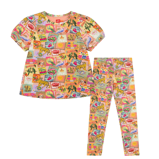 Oilily Tease & Peppy Multi Legging Set