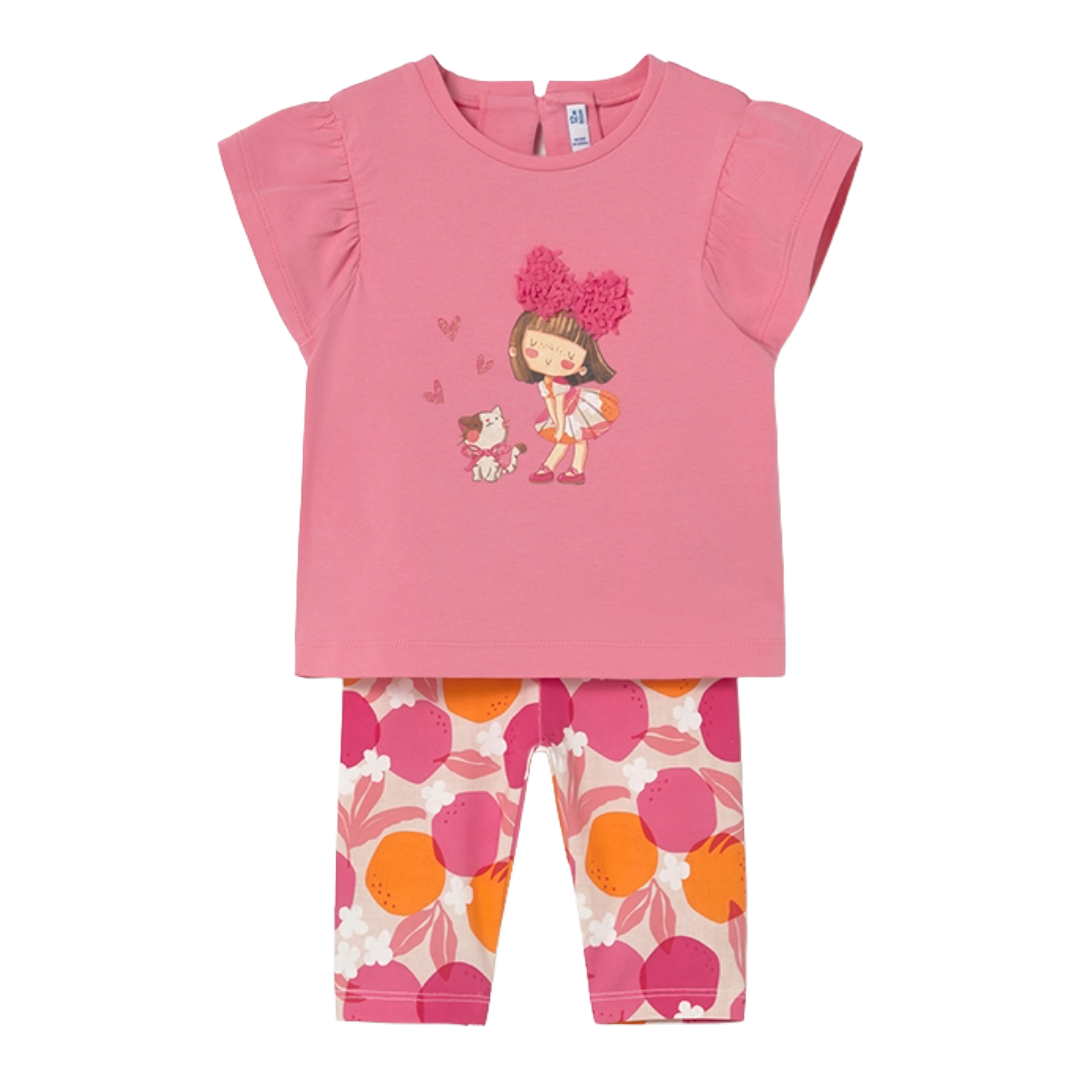 Mayoral Baby Girl Pink Fruit Legging Set