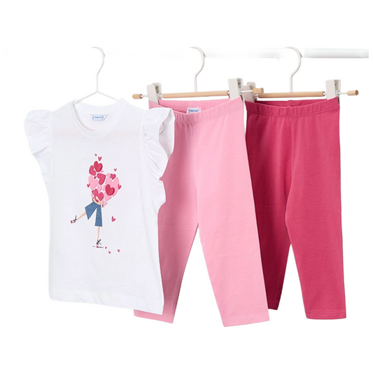 Mayoral Pink 3pc Legging Set