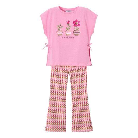Mayoral Pink Bloom Flare Set